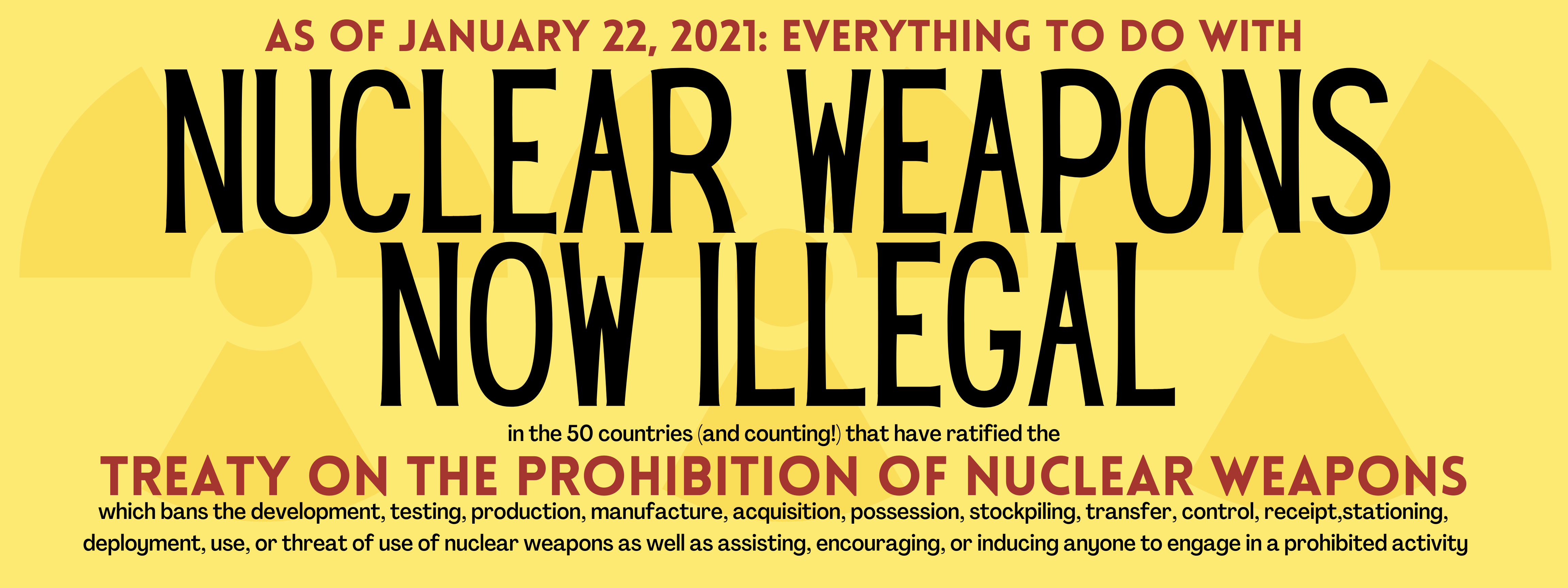 Celebrate The Ban Treaty On The Eve Of Its Entry Into Force ...