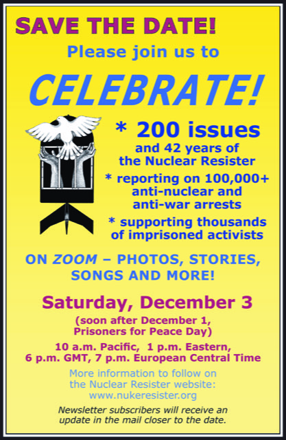 Nuclear Resister Anniversary – Ground Zero Center For Nonviolent Action